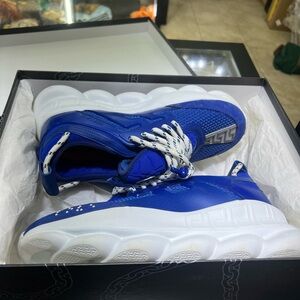 Versace Men’s Chain Reaction Sneakers Blue Size 41 EU